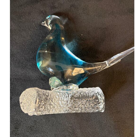 Vintage Italian Murano Dove Bird On Branch Art Glass Figurine Sculpture - Picture 6 of 8